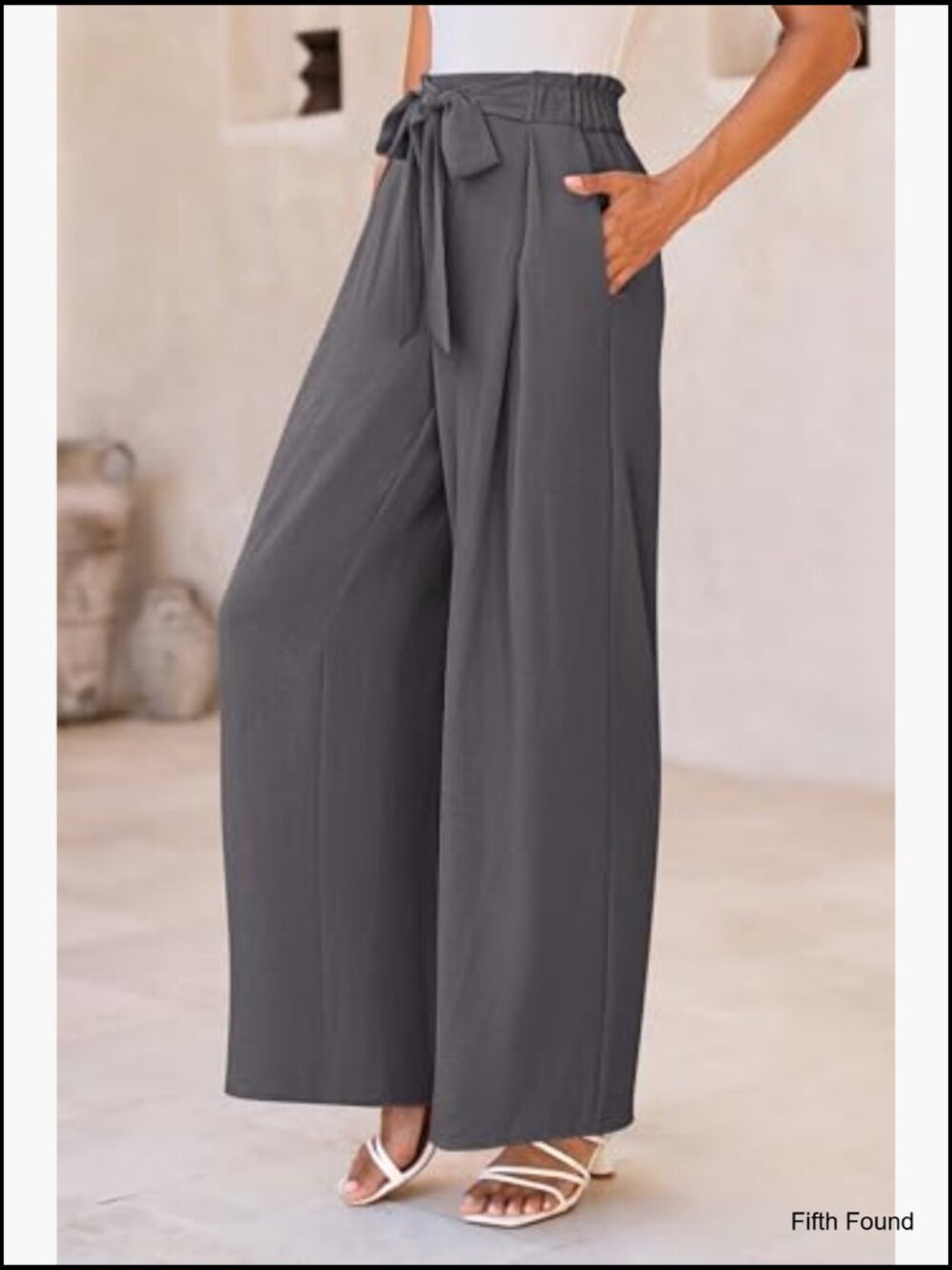 Wide Leg Work Pants High Waisted Loose Palazzo Trouser Summer Business Casual - Picture 4 of 7